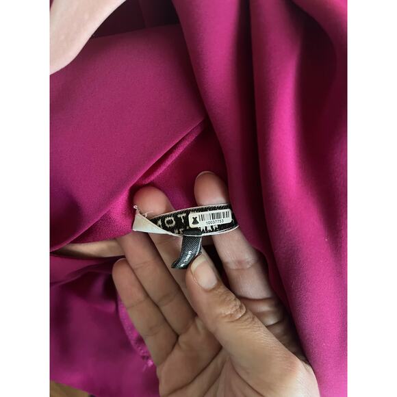 Halston Heritage Drop Waist Tiered Ruffle Ball Gown Pink size 2 - Picture 7 of 7